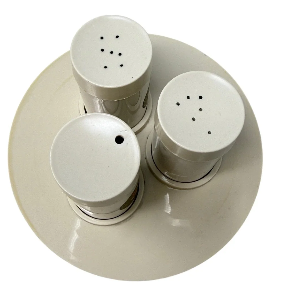 Vintage Loma Industries Rotating Condiment Set Plastic Lazy Susan Spice Shakers